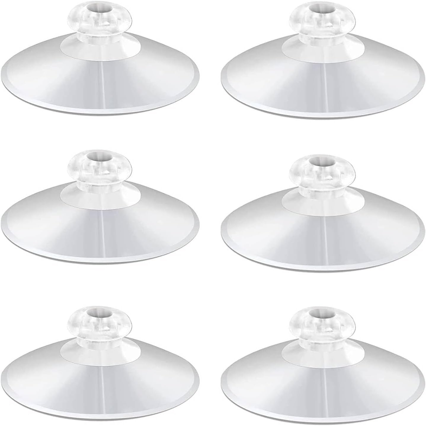 Shower Caddy Connectors Suction Cups for Bathroom, 2 Inch PVC Plastic Heavy Strength Large Clear Sucker Without Hooks, Replacement Suction Cups Compatible with iDesign (4 PCS)