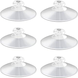 Shower Caddy Connectors Suction Cups for Bathroom, 2 Inch PVC Plastic Heavy Strength Large Clear Sucker Without Hooks, Replacement Suction Cups Compatible with iDesign (6 PCS)