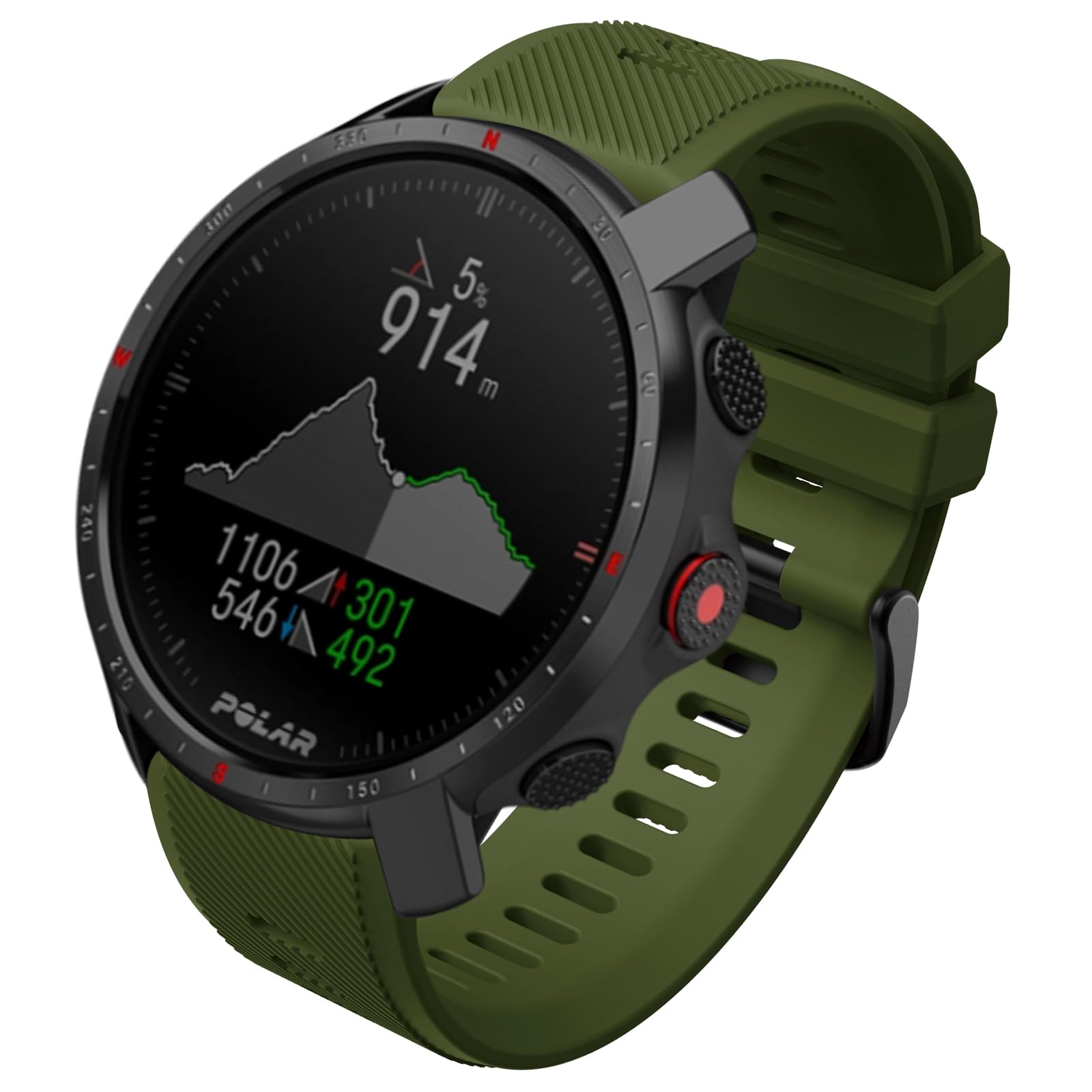 BANDKIT Cinturino in morbido silicone per Polar Vantage M2 Smart Watch Band Polar Grit X/Pro/Vantage M Belt Sport 22mm Wristband, For Vantage M2, Agata