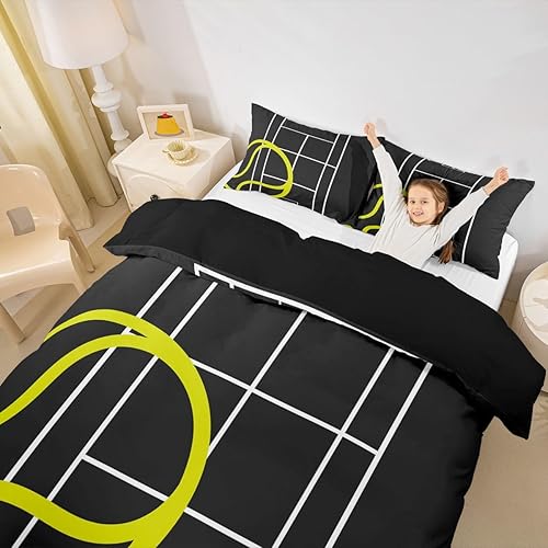 Miniatura 21 de Juego de funda de edredón de tamaño matrimonial, diseño de flores retro, acuarela amarilla, hojas verdes, con 2 fundas de almohada, 3 piezas, 70,