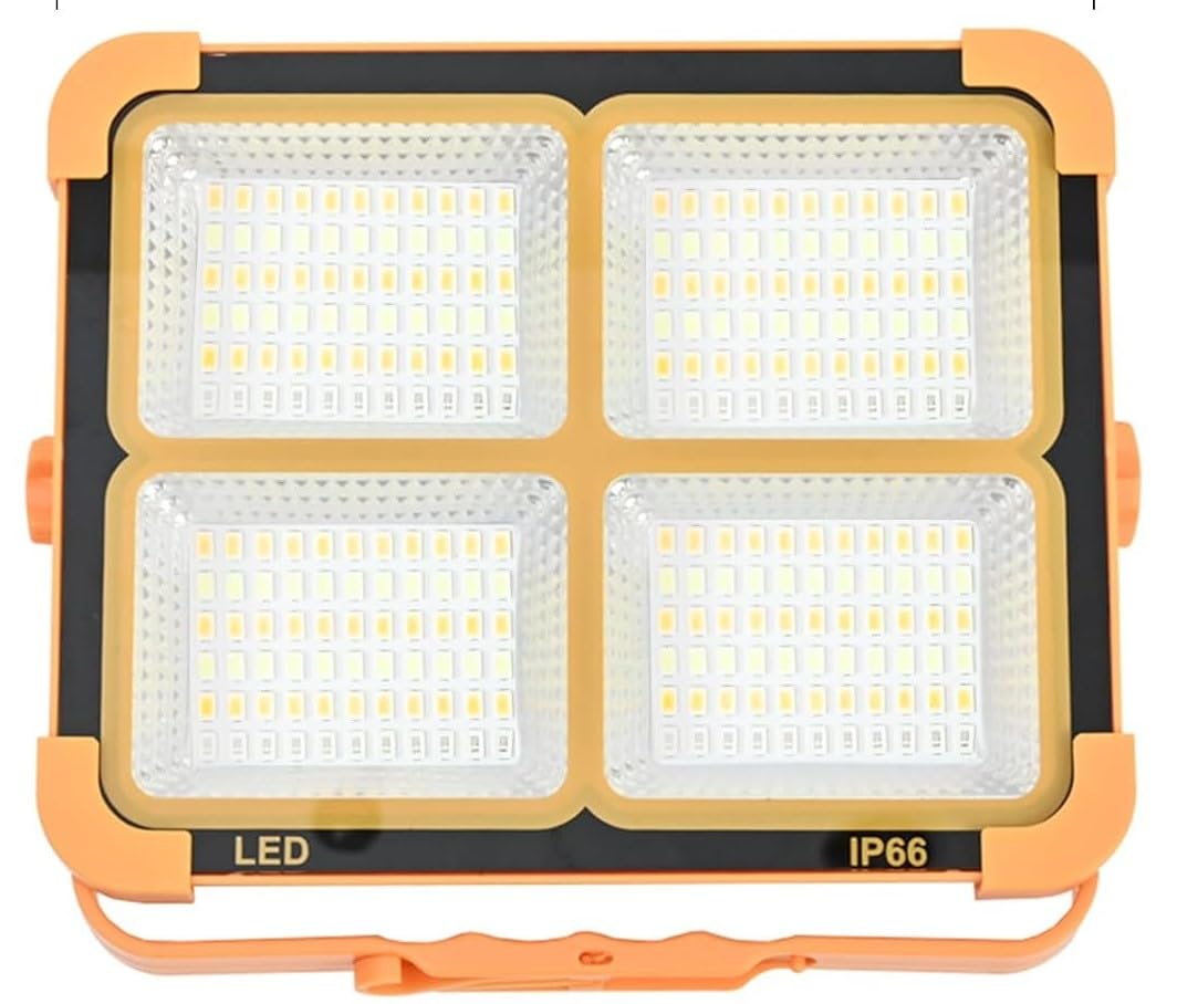 MURCY 30W LED Flood Light High Brightness Work Light, 600Amh Battery Portable LED Floodlight with Handle, Cool White Outdoor Light for Construction, Garage, Garden & Camping, Orange-image-22