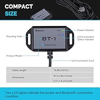 Vista 7 de Puerto de comunicación RS232 compatible con módulo Bluetooth Renogy RJ12, controladores de carga Rover/Wanderer/Adventurer, BT-1, color negro