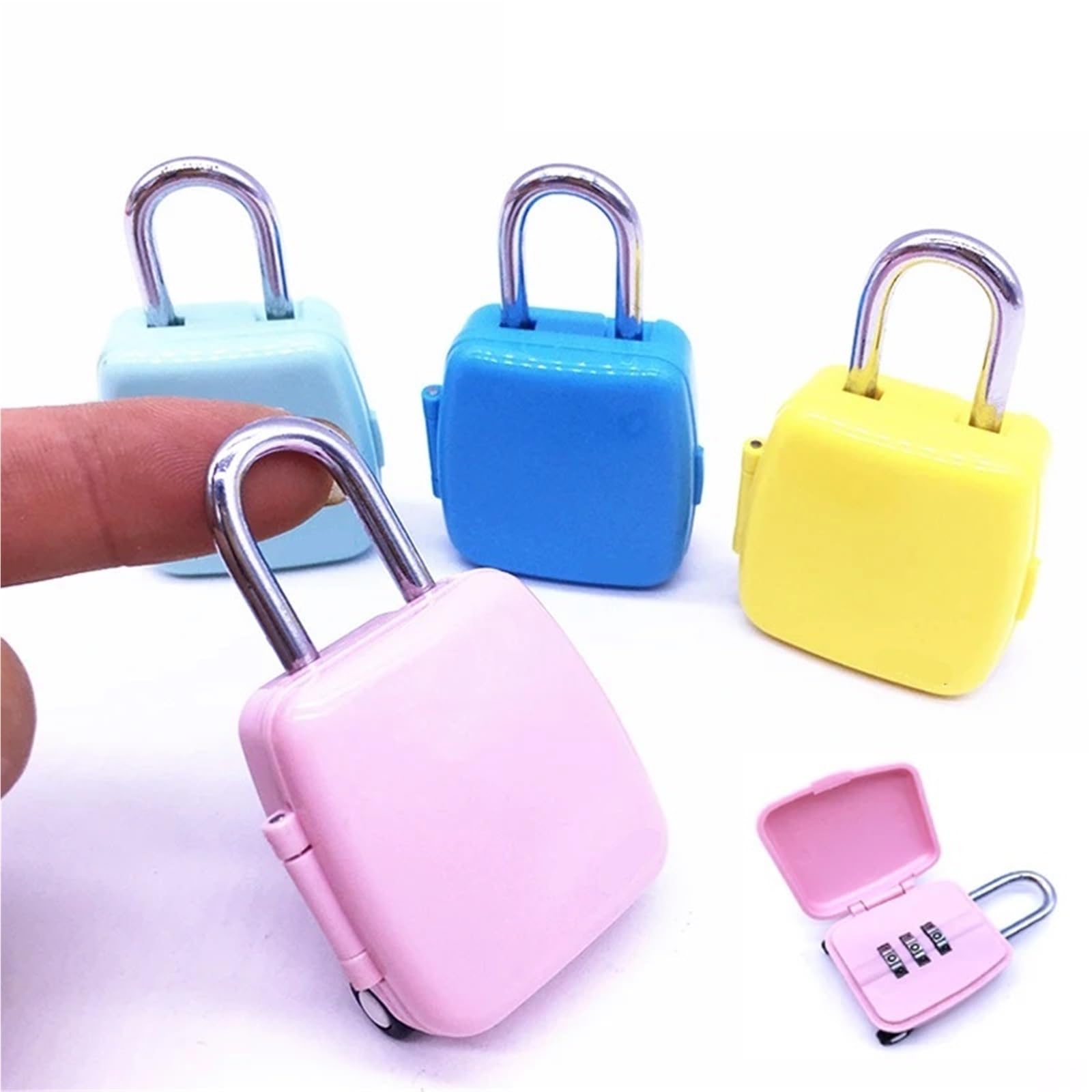 Cadenas à code couleur argent pour voyage et sacs à dos MS516