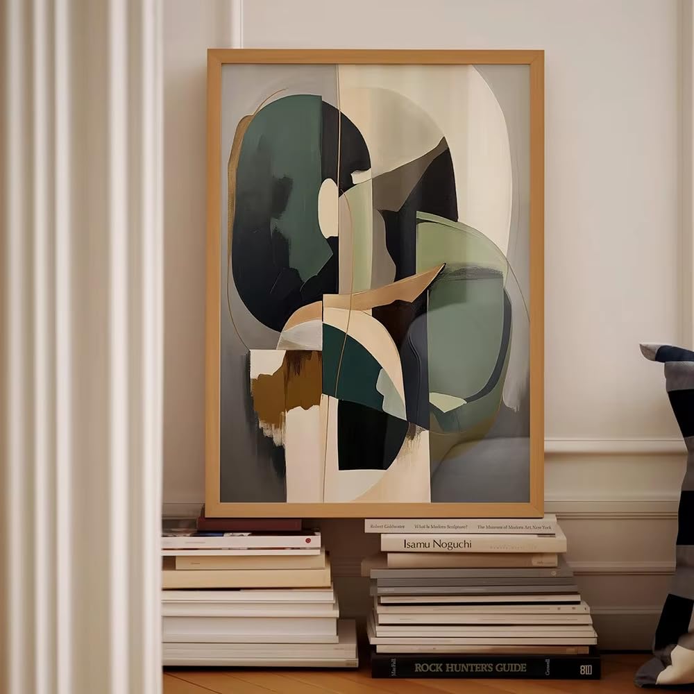 DFZEWKI Black & Beige Abstract Canvas Art Decor, Frameless, Modern Home Aesthetics, Textured Canvas Art(60x80cm(24x31in)/No frame)