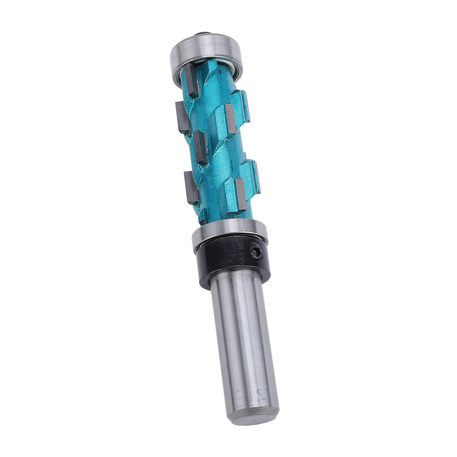 Fresa a filo per fresatura in metallo duro con doppio cuscinetto per la lavorazione del legno, rifilatura a spirale, con gambo 1/2, diametro 3/4 pollici