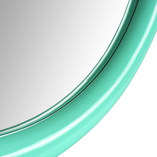 Miniatura 9 de H-A Espejo de pared para colgar en la pared con forma de bagel contemporáneo, moderno y futurista, con color caramelo (32 x 23 pulgadas, naranja)