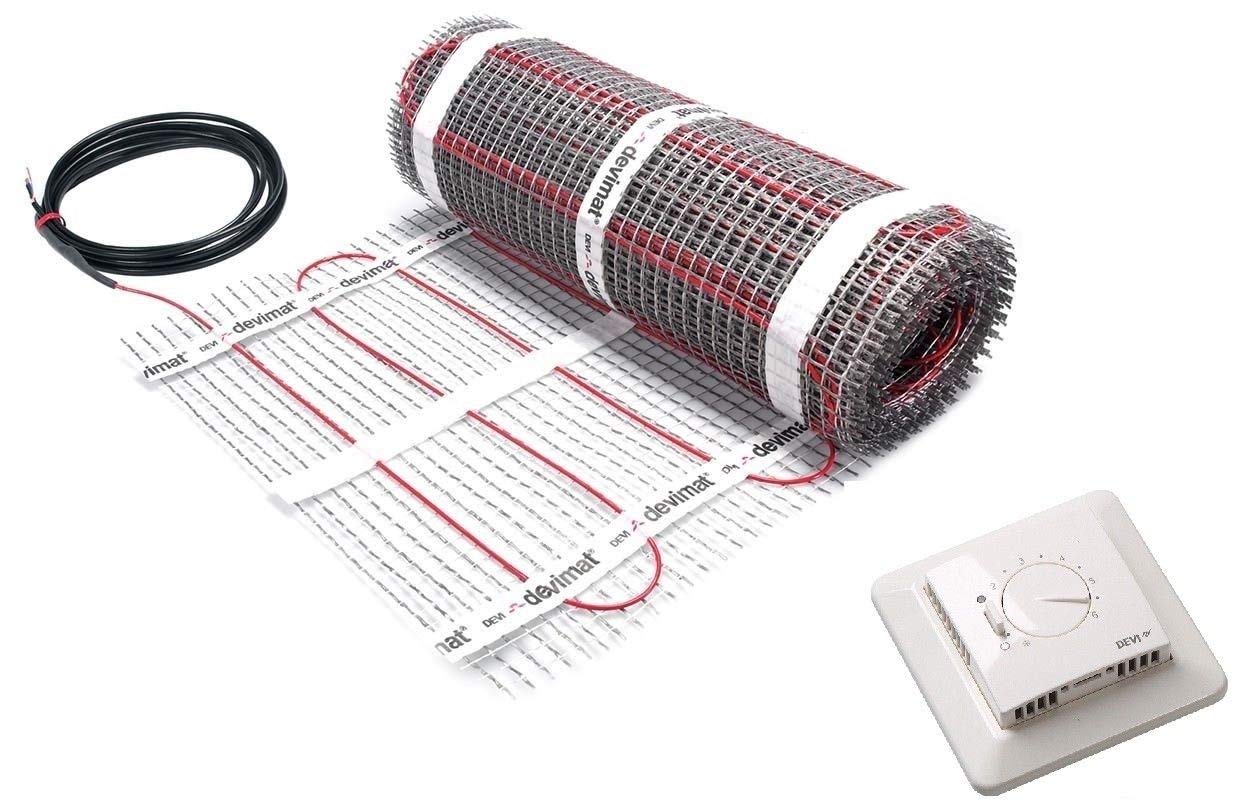 DEVI Devimat Dünnbettset Dünnbett Set mit Devireg 530 Fußbodenheizung DTIF150 (2m2)
