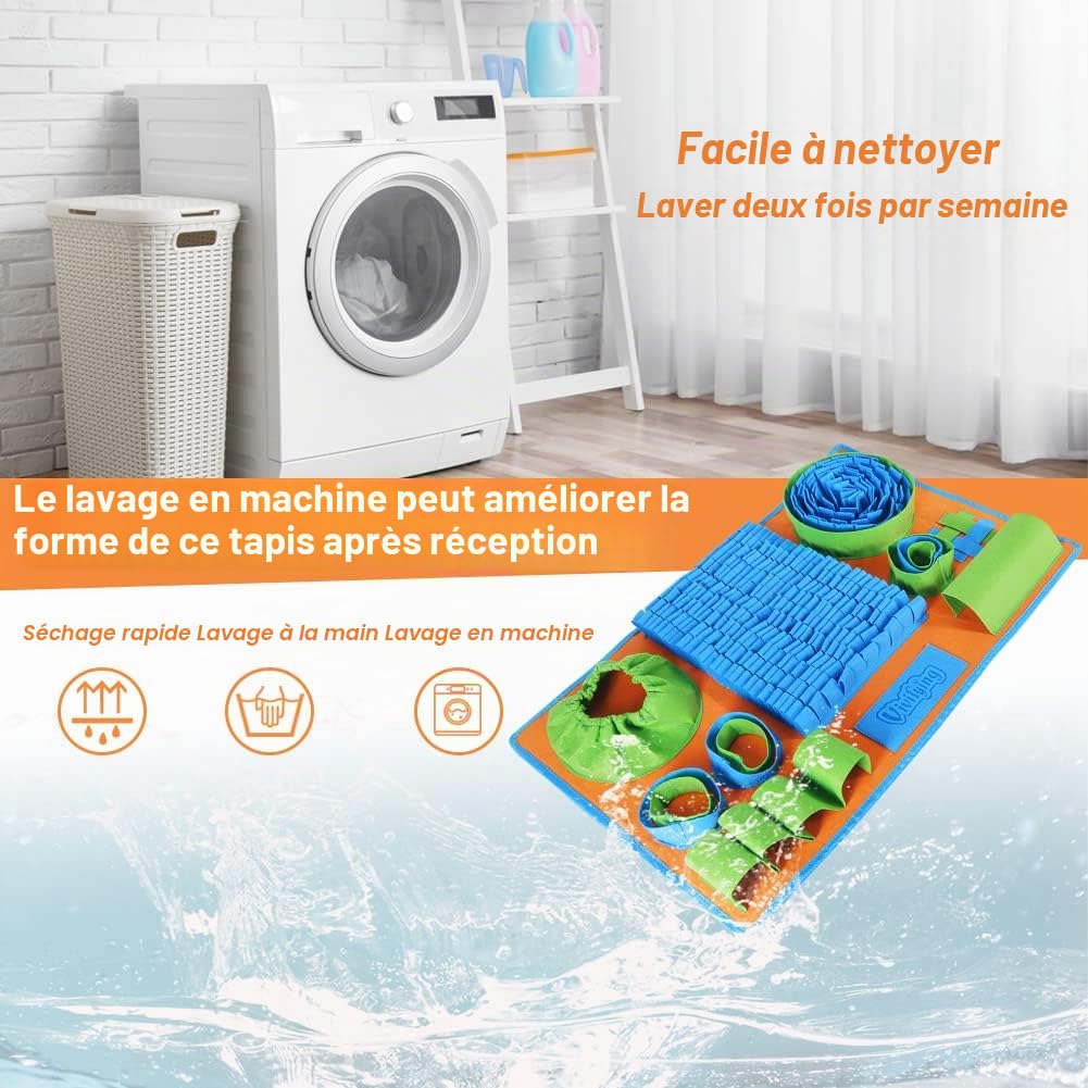 Vivifying Tapis à renifler pour chiens, jeu d'alimentation interactif pour l'ennui et la stimulation mentale, tapis d'alimentation pour chien encourage les compétences naturelles de recherche de