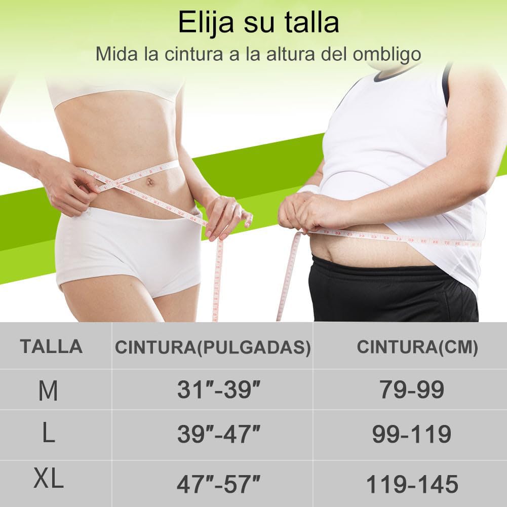 HONGJING Cinturón de apoyo trasero con calor para el dolor lumbar, espalda recargable Bace para hernia de disco, ciática, funciona para hombres o mujeres (XL)
