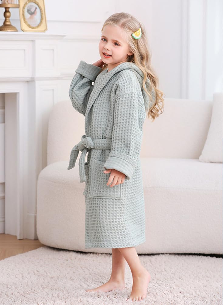 Albornoz NiñO Albornoz NiñA Piscina Pijama Universal Suave,Transpirable,Absorbente Agua,Grueso,Doble Capa,con Capucha de AlgodóN,para NiñOs y NiñAs
