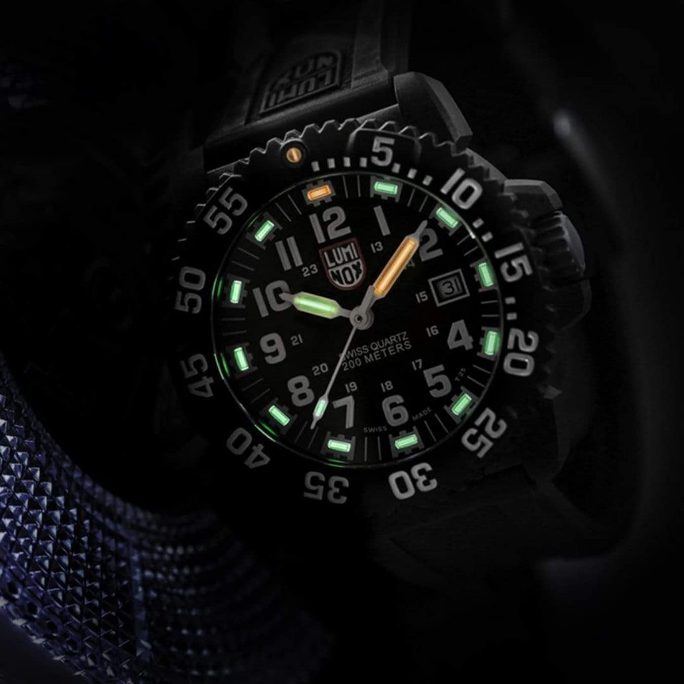 Luminox Oryginalny pasek do zegarka - zamiennik paska 19 mm, 20 mm, 22 mm, 23 mm, 24 mm - męskie paski do zegarków - paski do zegarków dla mężczyzn z gumy, nylonu i płótna - kilka wariantów i kolorów,