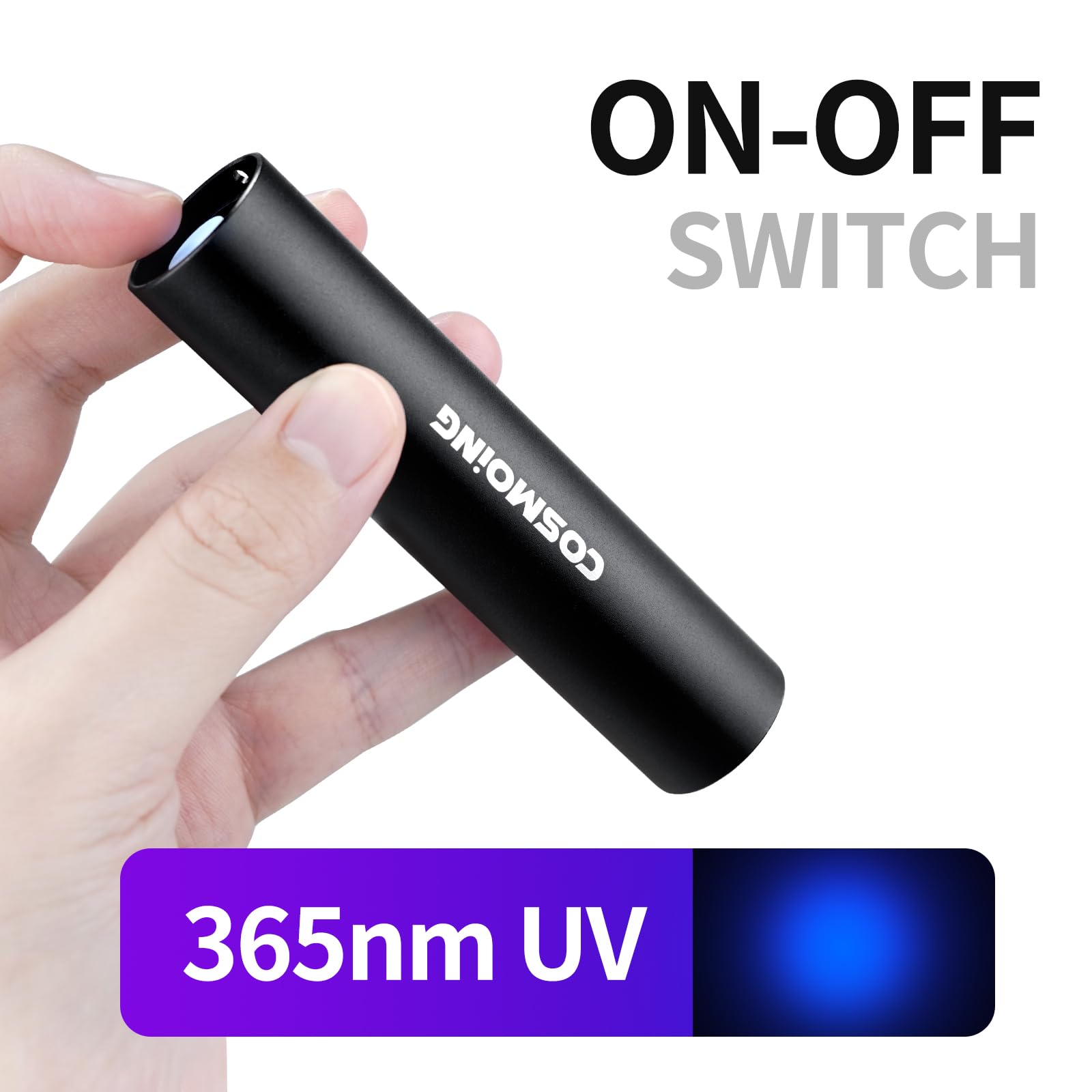 Linterna UV recargable por USB, luz negra de 365 nm (paquete de 3), mini y potente linterna ultravioleta detector portátil para orina de mascotas, manchas de gato y perro, escorpión, chinches
