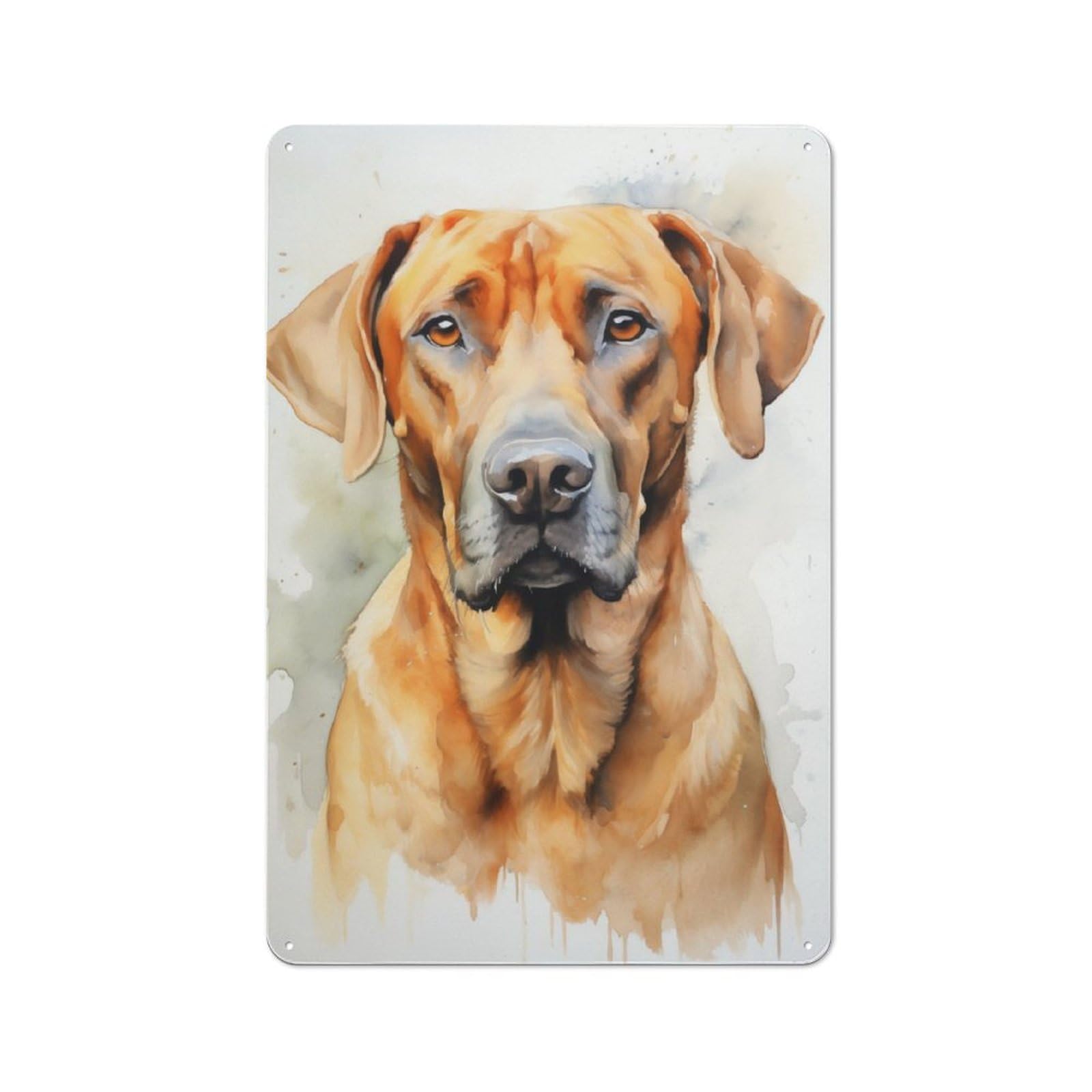 Junmoney Rhodesian Ridgeback Dog Retro Metal Plaque 30X20cm For Lounge Or Reading Corner, Winter Wall Decor For Reading Corner Decorators