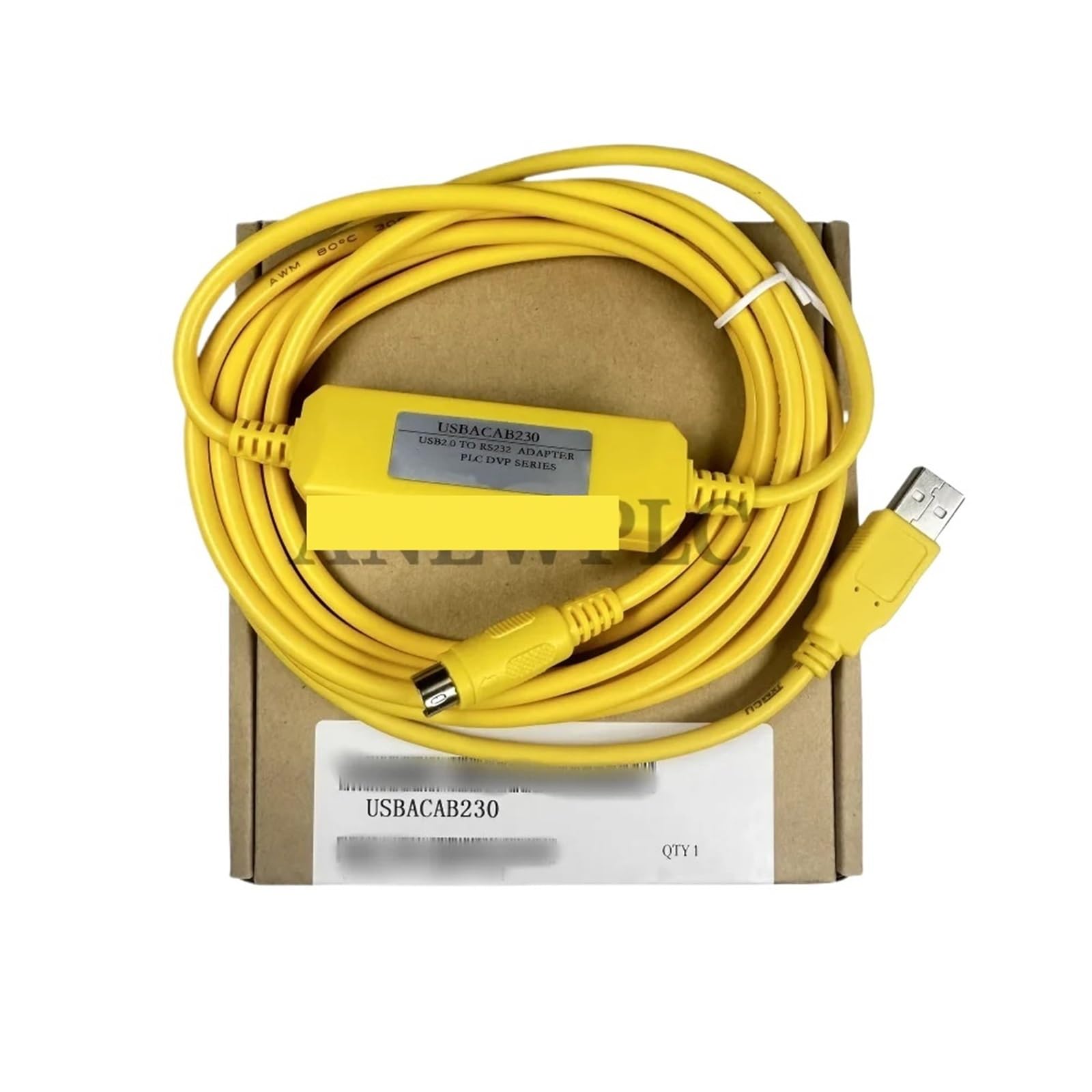CZVJUKBYP 1pcs USBACAB230 USB-ACAB230 USB-DVP USB TO RS232 DVP ES/EX/EH SERIES PLC Sensor(USBACAB230)