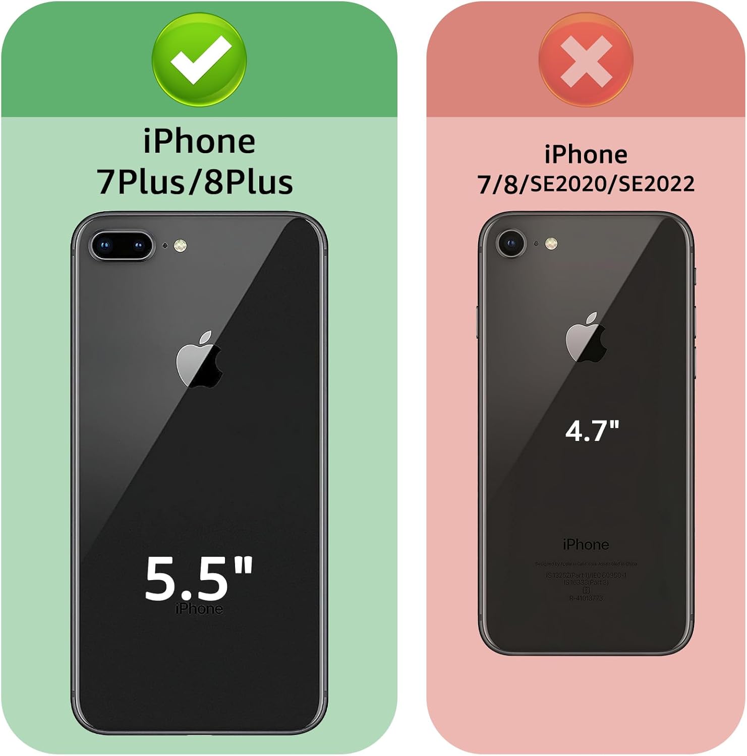 XcaseBar for iPhone 7Plus/8 Plus 5.5" Wallet case with Zipper Credit Card Holder【RFID Blocking】, Flip Folio Book PU Leather Phone case Shockproof Cover Women Men for Apple 7 Plus case Wine Red - Image 3