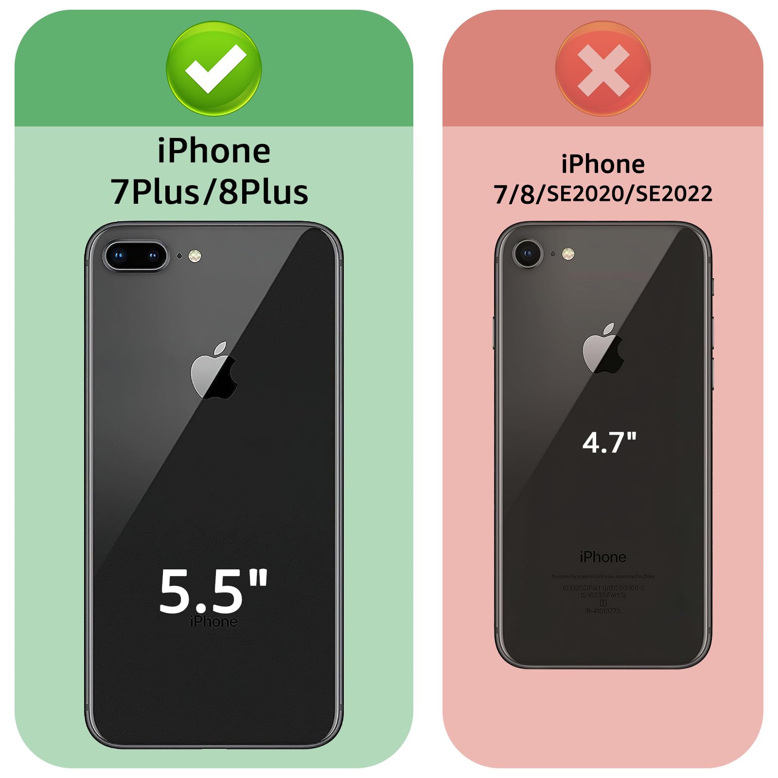 Amazon.com: XcaseBar iPhone 7 Plus/8 Plus Wallet Case with