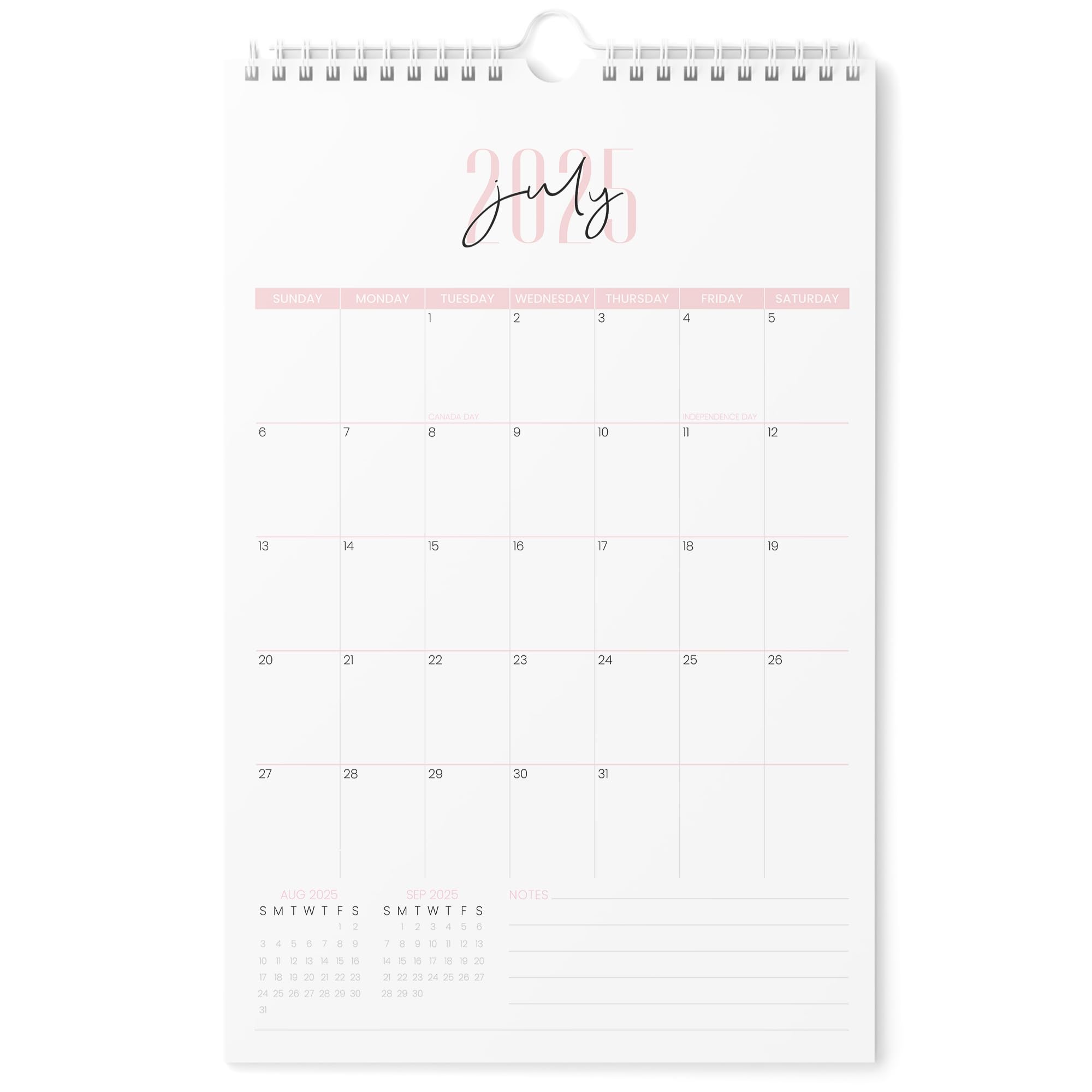 Karto Wall Calendar 2025-2026 - Vertical 11x17 inch July 2025 to December 2026 - Boost Your Productivity and Easy Planning with the Aesthetic Monthly