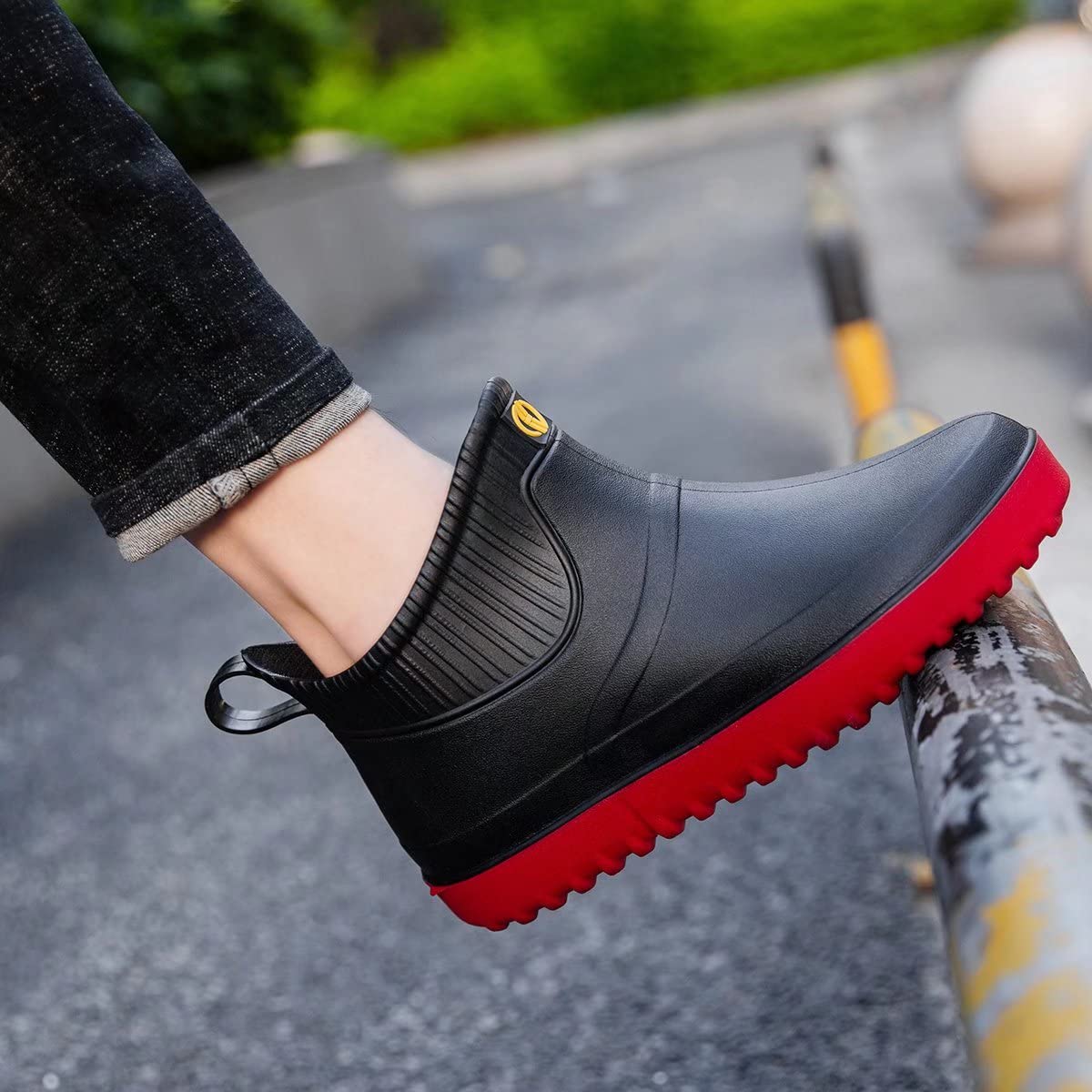 Bota de Agua Hombre Mujer Impermeable Cortas Bota de Lluvia Bota de Goma
