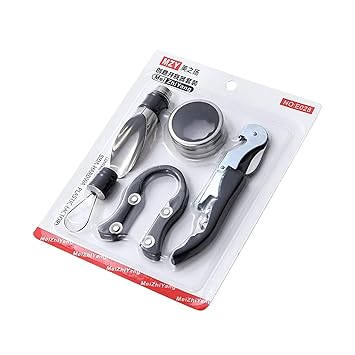 1 Set Red Wine Bottle Opener Set Hippocampus Multi-Function Needle Stainless Steel Bottle Opener Wine Set Wine Opener Safe Wing Corkscrew Wine Cork Opener with Stopper