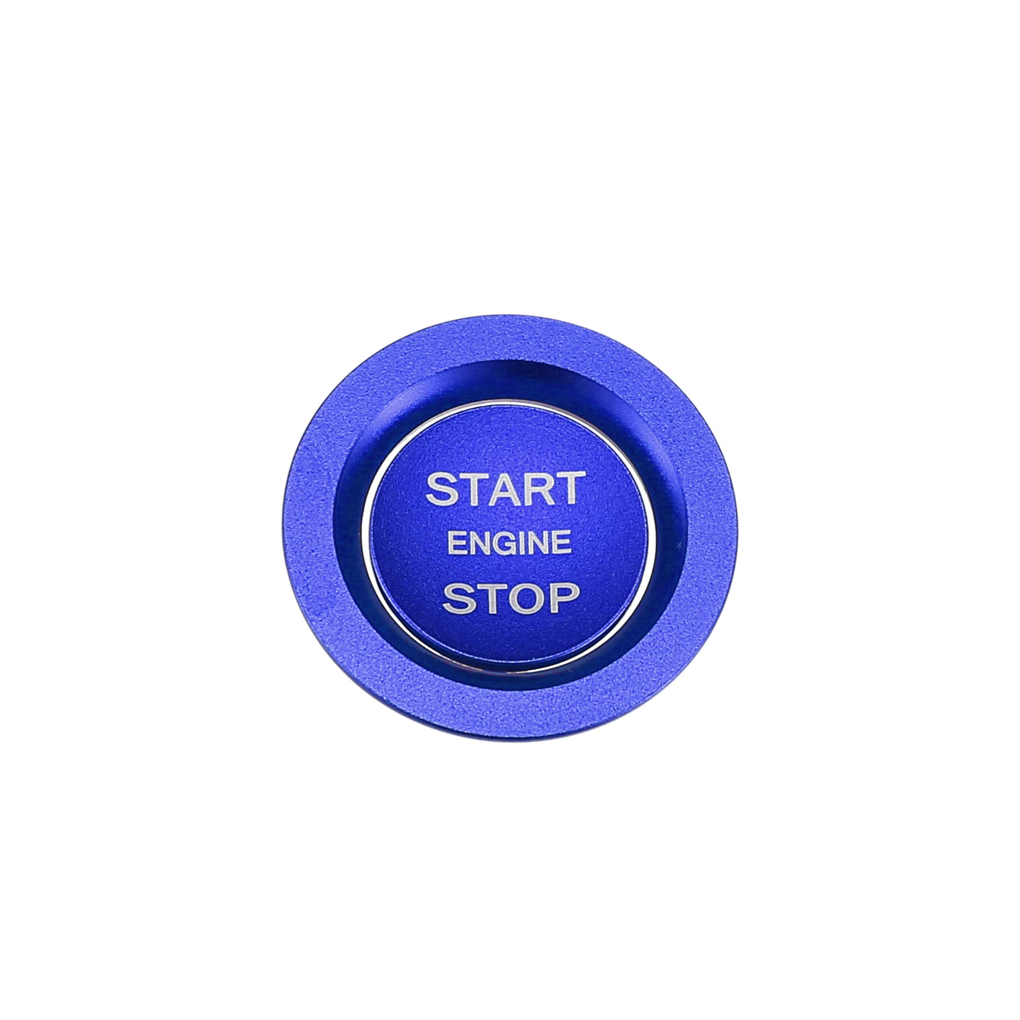 X AUTOHAUX Engine Start Stop Button Cover Kit One Click Push Start Button Trim Sticker for Land Rover Discovery for Range Rover Sport Aluminum Alloy Blue