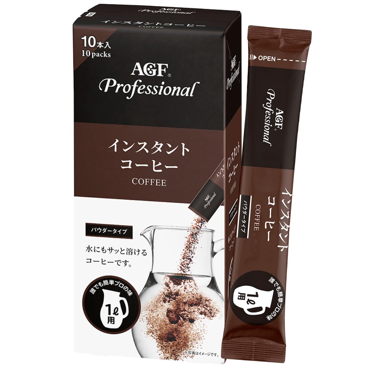 AGF プロフェッショナル インスタントコーヒー1L用 10本