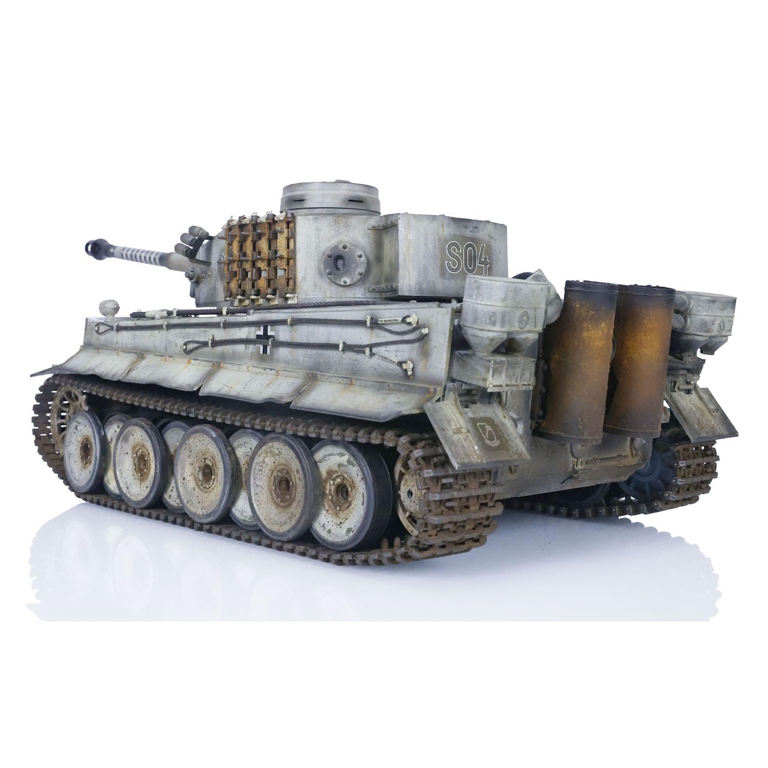 HL Deutscher Tiger I RC Panzer 1/16 Heng Long Upgrade 7.0 FPV 3818 Manuell gespritzte Tarnung