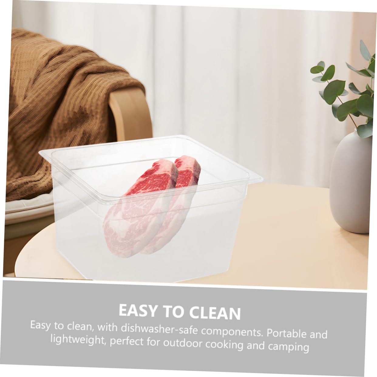 Cabilock Recipiente de Cocción Lenta de Diseño Moderno para Almacenar Alimentos Estuche de Almacenamiento para Accesorios de Cocina de Cocción Lenta a Temperatura