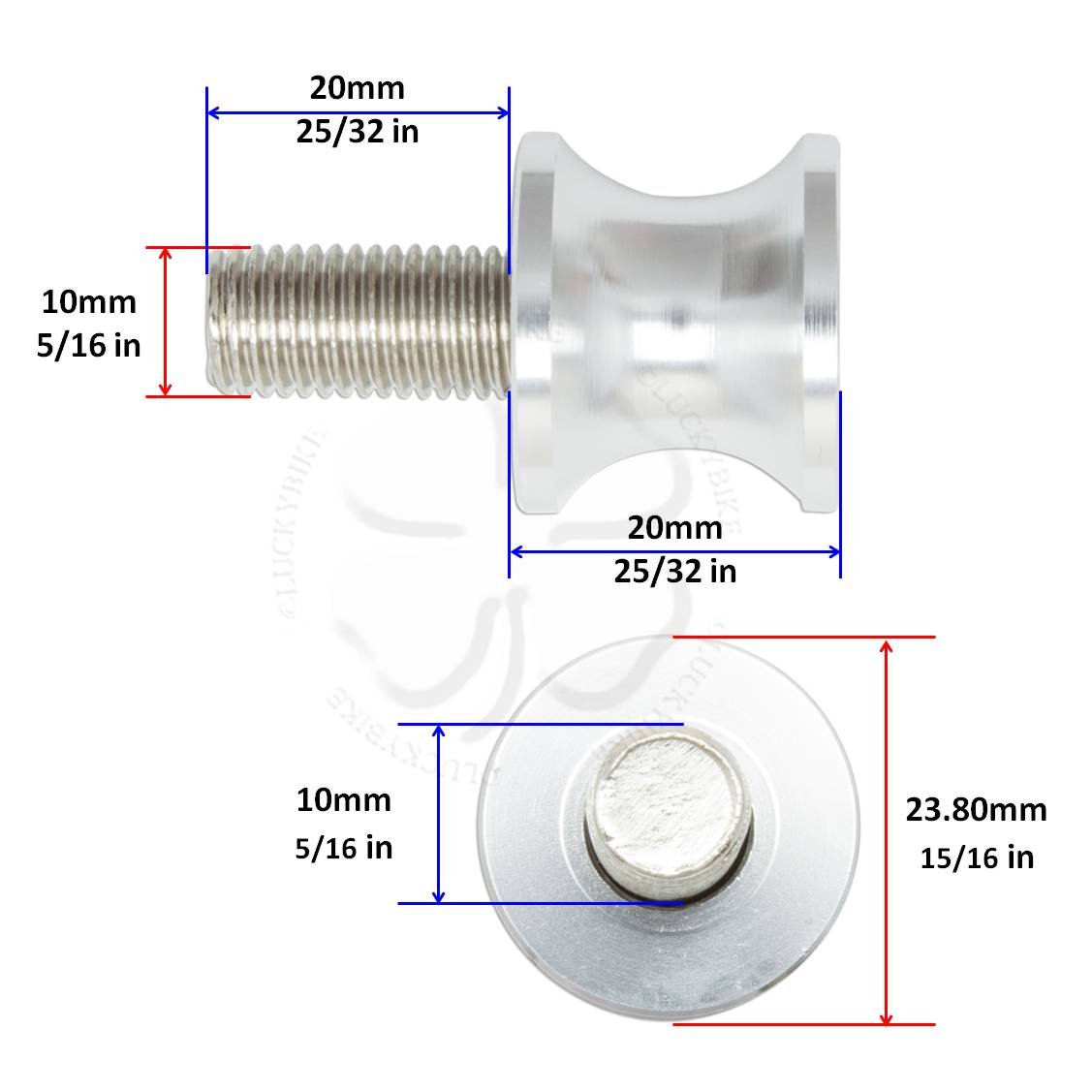 みるず Amazon.com: Silver Micro Swingarm Stand Spools 10mm Slider