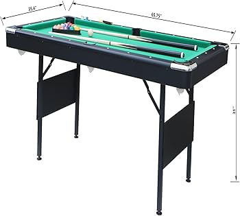 折りたたみポータブルビリヤードテーブル Amazon.co.jp: 5FT 折りたたみビリヤード台 154長さ x 78幅 x 81