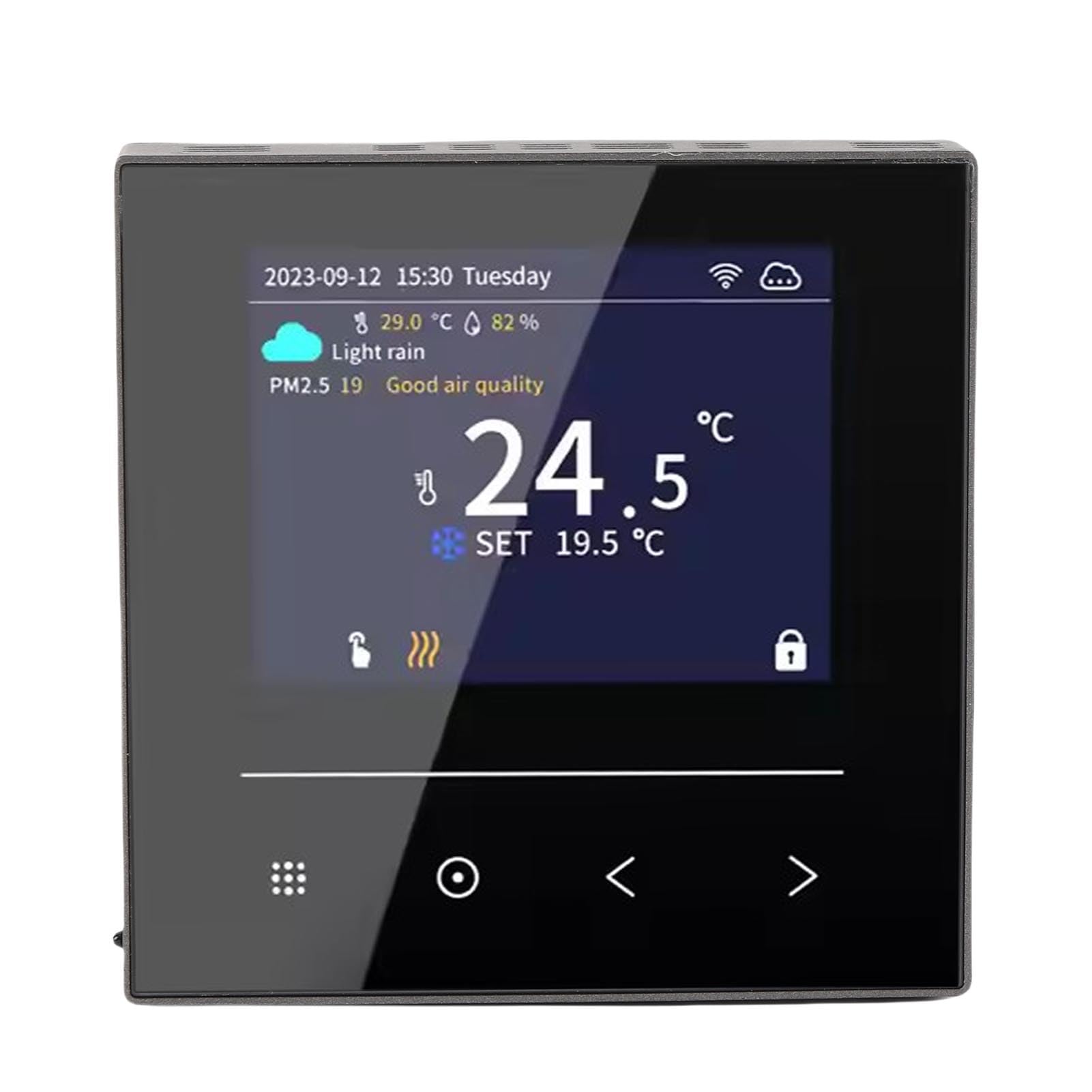 Termostato Intelligente, Termostato WiFi con Controllo Vocale Senza Cavo C, per Riscaldamento Programmabile con Schermo LCD a Colori, per Home Office Hotel