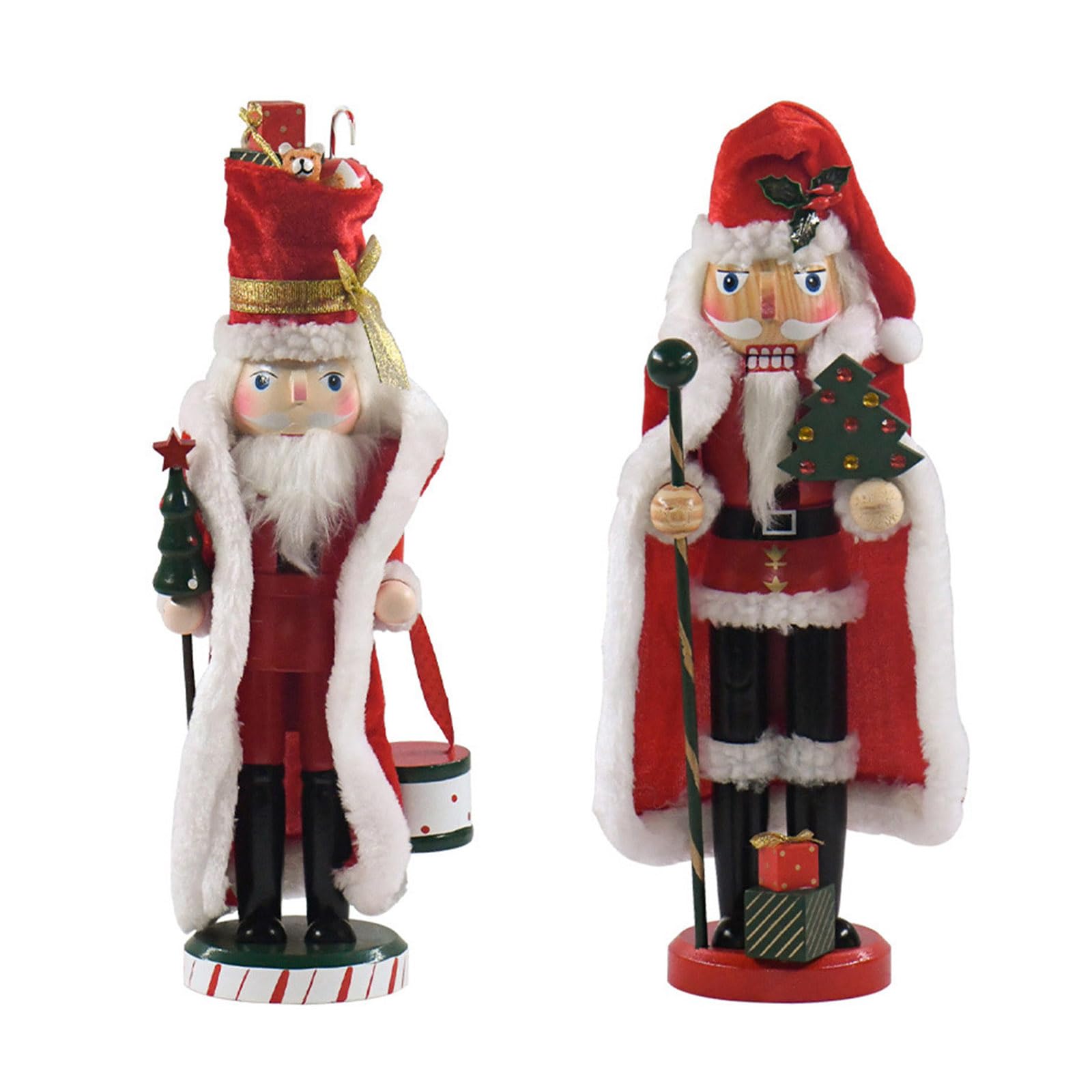 Ornamento Babbo Natale in Legno Realizzato a Mano, Decorazioni Natalizie, Ideali per Decorazioni per la casa e Feste Decorazione in Legno Babbo Natale