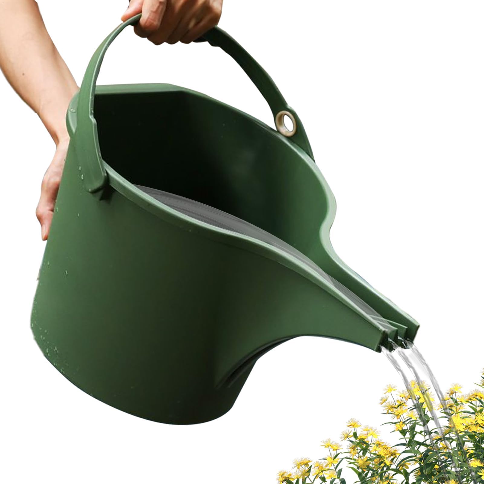 Konewka 8 l, ergonomiczna, do ogrodu, z długą wylewką i skalą, do domu, trawnika, patio, kształtowania krajobrazu, kwiatów, jagód