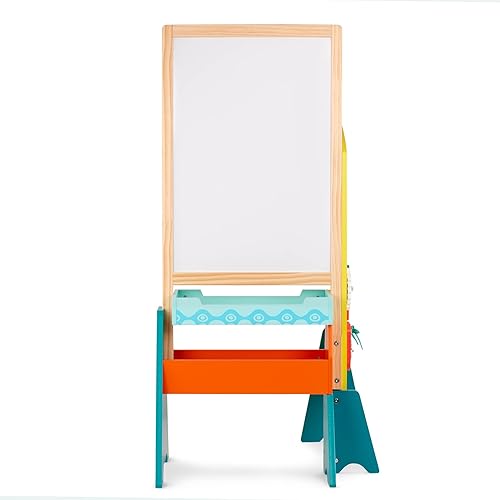 Miniatura 9 de B. toys Juego escolar – Pizarra blanca y pizarra – 36 letras magnéticas y números – 11 actividades educativas e interactivas – Diversión escolar en