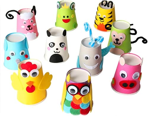 Miniatura 6 de 60 vasos de papel para bricolaje, vasos de papel multicolor para bodas, fiestas, picnic, barbacoa, viajes y eventos (8 onzas, 60 unidades)