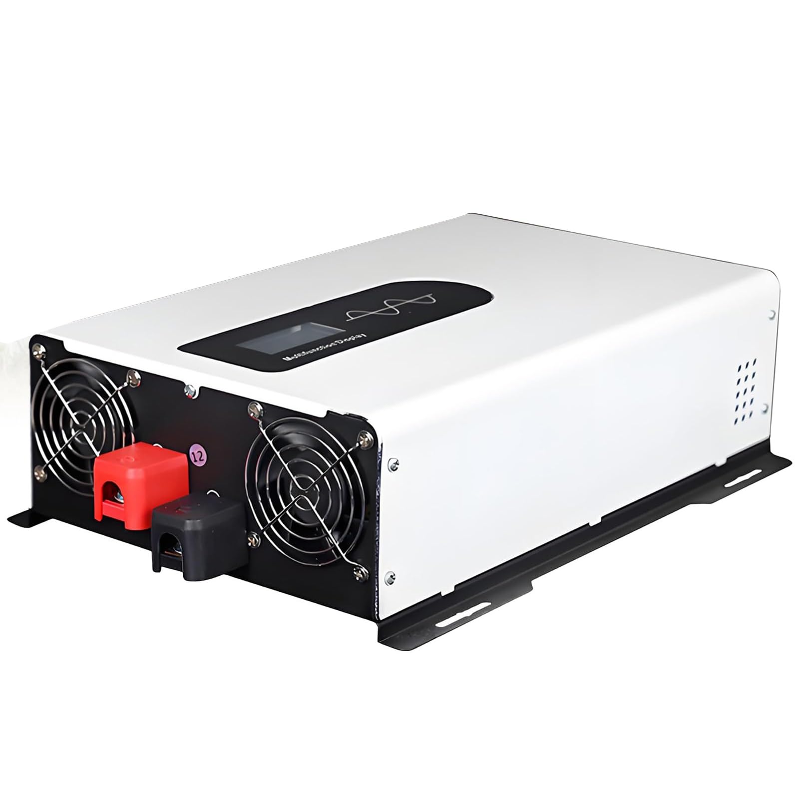 Inversor de potencia de onda sinusoidal pura, inversor solar híbrido | 12 V-72 V CC a CA de fase dividida, inversor de onda sinusoidal pura con capacidad paralela, pantalla digital LCD