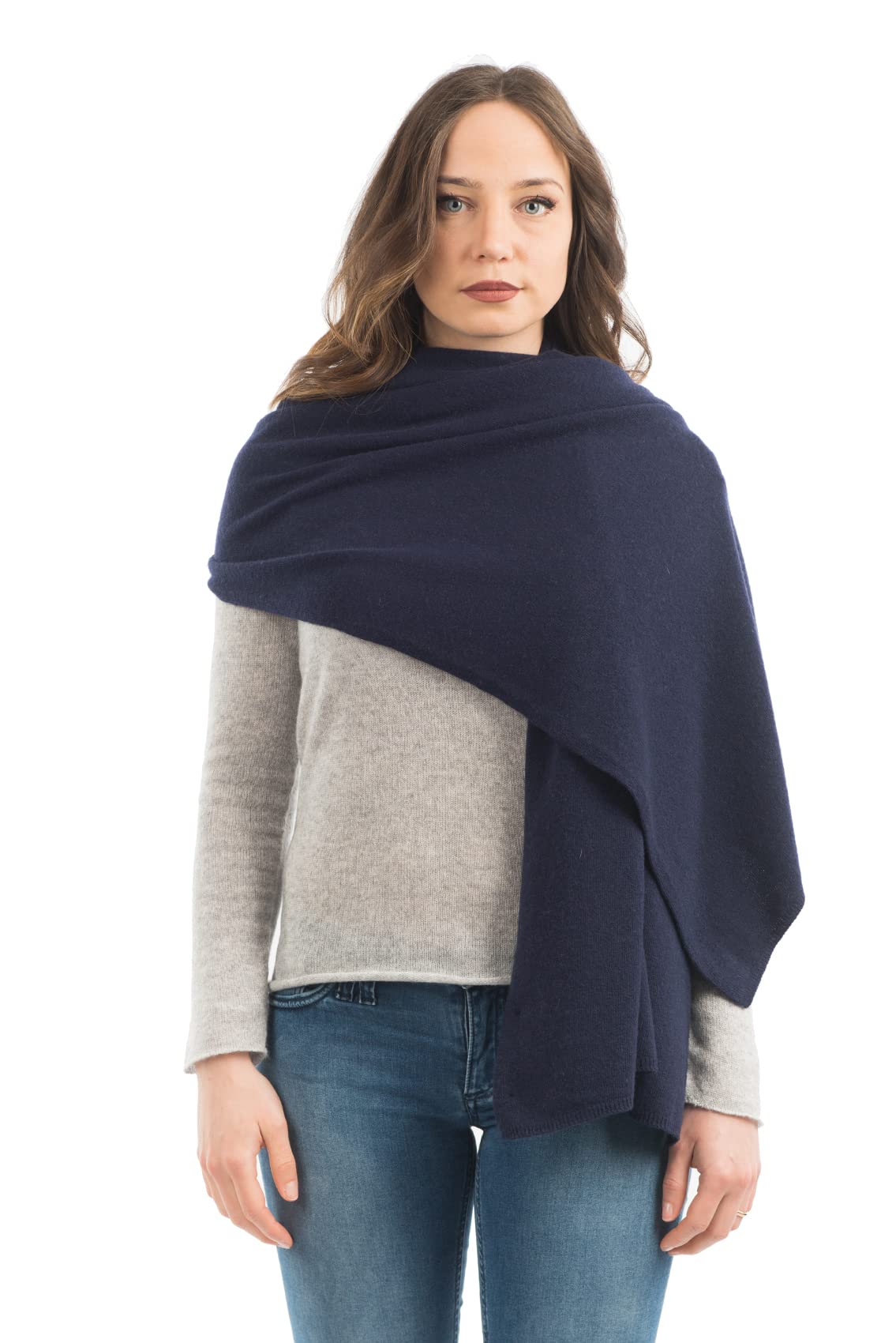 Dalle Piane Cashmere Elegancki Kobiety Wool Blend Stole