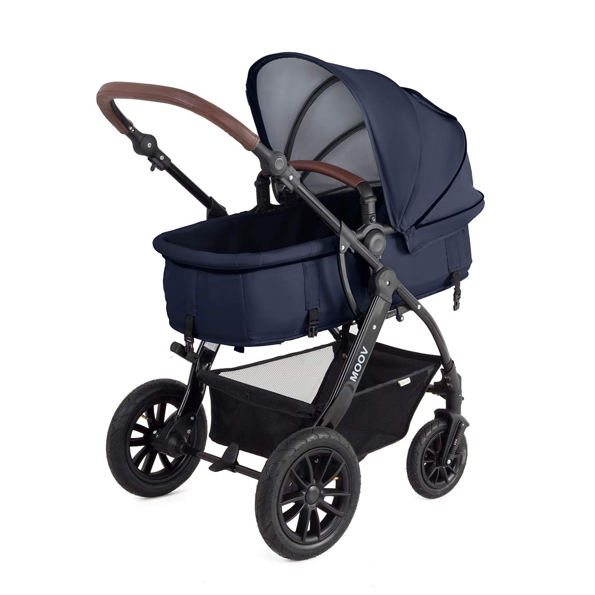 kk Kinderkraft Carrito Bebé 3 Piezas MOOV, Capazo, Silla Paseo, Silla Coche, Azul