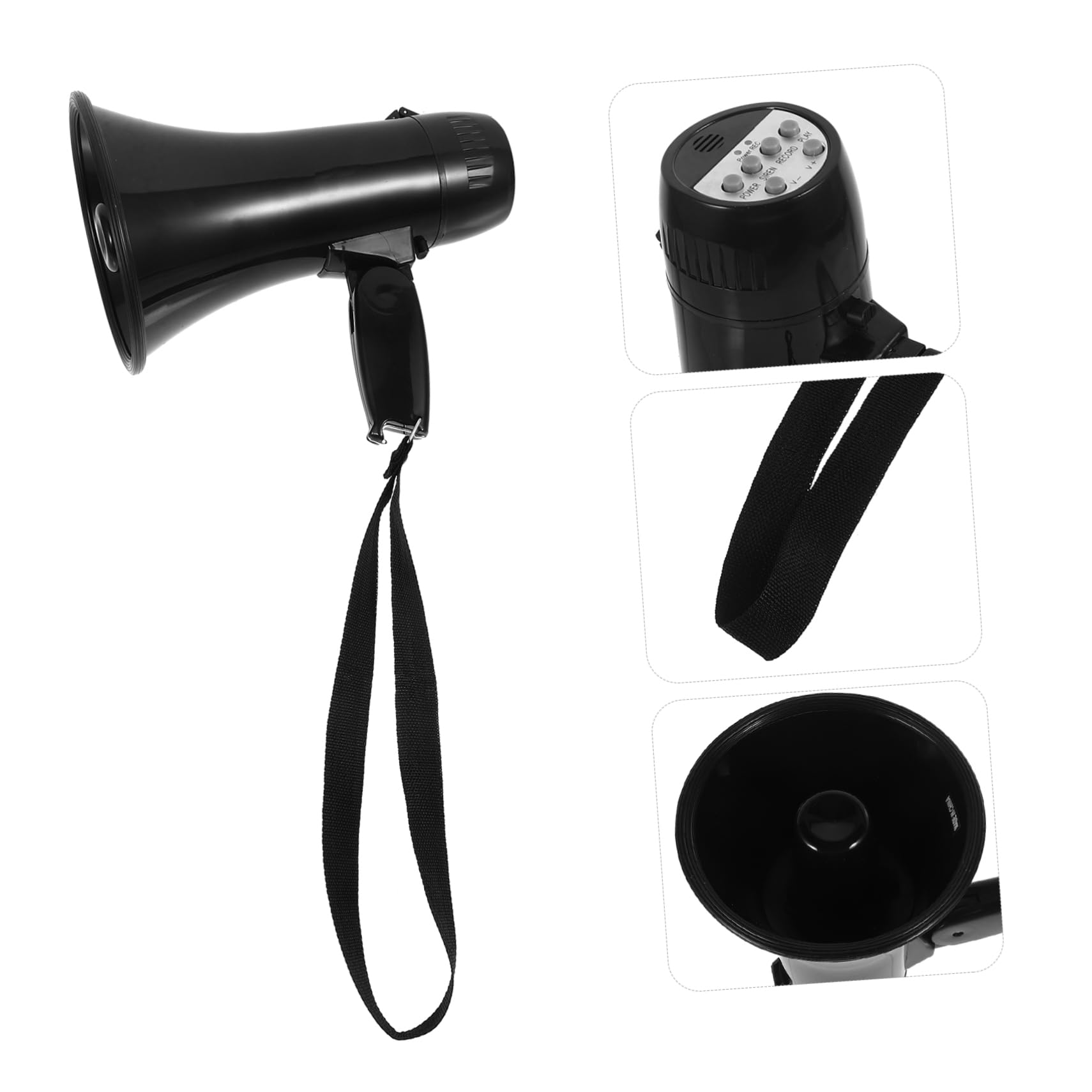 Megáfono de Mano Portátil 25w Negro Abs para Eventos y Rallies