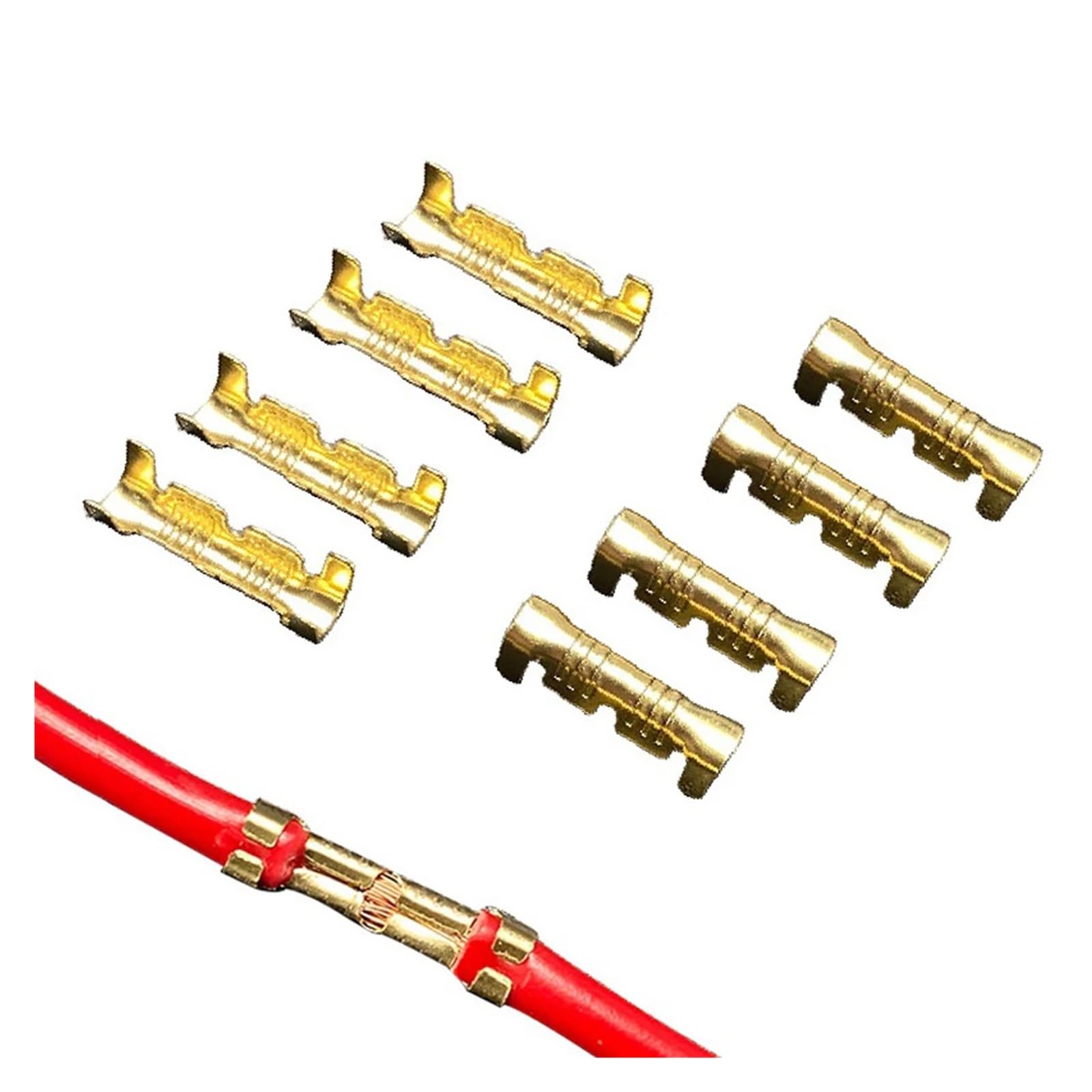 100/200 Stück Tab Kalteinsätze Klemmen 453 U Typ 0,3-1,5 mm2 Drahtverbinder Drücken der Taste Schnellanschlussklemme(100Pcs)