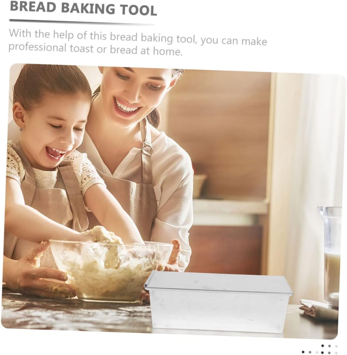 Baking Bread Pan Lid Nonstick Toast Mold Aluminium Alloy Loaf Pan for Easy Cleanup for Homemade Bread and Toast Capacity