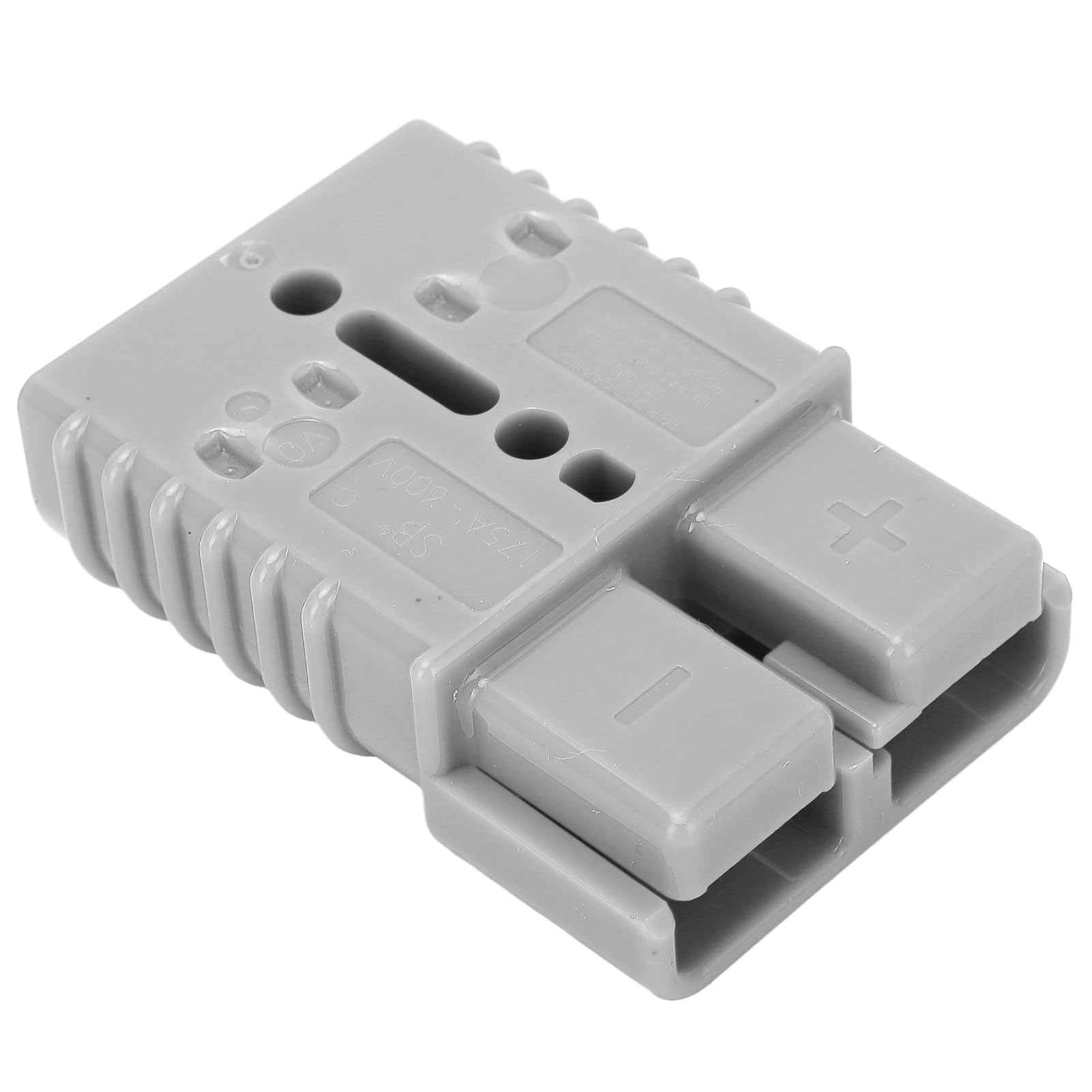 SB175A Connecteur de batterie avec terminal, câble de batterie, connecteur rapide 175 A 600 V, connecteur robuste pour chariots élévateurs et bateaux, matériau (gris)