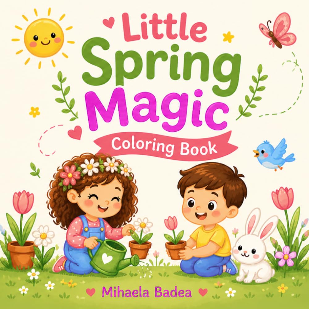 Little Spring Magic Coloring Book: Wholesome Outdoor Adventures, Nature Play, Happy Family Moments and Calm Creative Scenes Designed for Relaxation ... 4 to 8 (The Four Seasons Adventure Series)