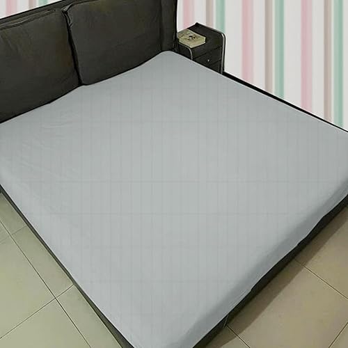 Miniatura 3 de Pongnas 95% Organic Cotton 5% Silver Fiber Grounding Sheet with Grounding Cord for All Mattress Sizes Fits 104.33 X 23.62in Gray, Earth Connected