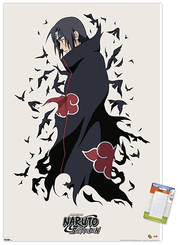 Trends International Naruto Shippuden - Itachi Wall Poster, 22.375" x 34", Poster & Mount Bundle