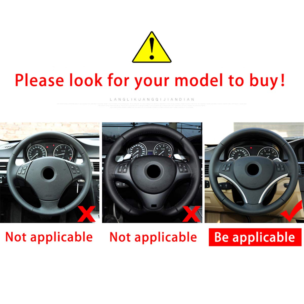 LLKUANG ABS Steering Wheel Sequins Frame Trim for BMW 3 Series E87 1 Series 3/5 Door Hatchback Coupe E92 E93 E90 2005-2012 (Carbon fiebr)