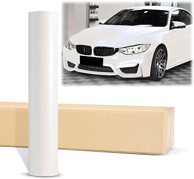 2pcs 4"x8" 10cmx20cm Sample White to Blue Matte Pearl White Vinyl Wrap Sticker Car Auto Vehicle Motorcycle Decal Sheet with Air Release Bubble Free Self Adhesive Peel and Stick