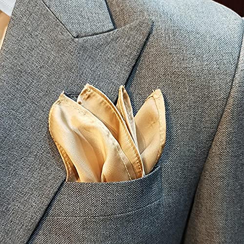 Image of Satin Pocket Square for Men Wedding Handkerchief for Suit Blazer Tuxedo Mens Formal Pocket Square Stylish Party Business Office Groom Accessory Soft Polyester Silk Satin Hanky
