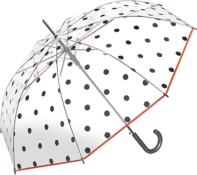 Paraguas transparente de lunares Clearance