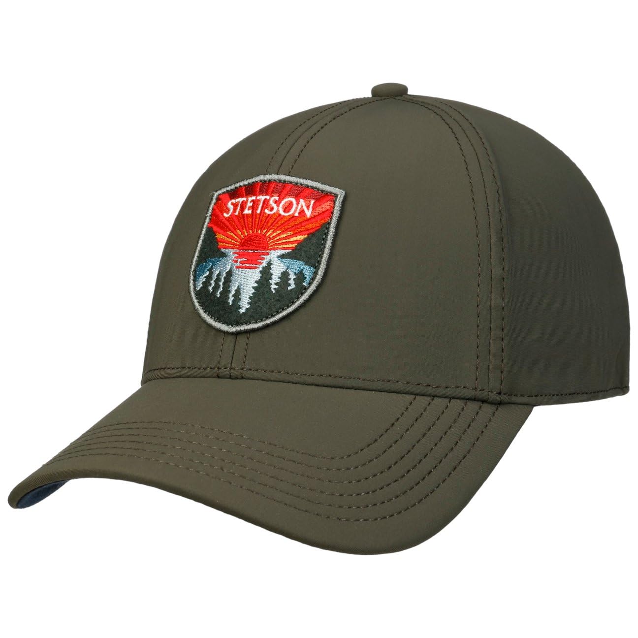 Stetson Sunset Cap Baseball Stoffcap Einfarbig Patch Verstellbar Damen Herren Ganzjährig