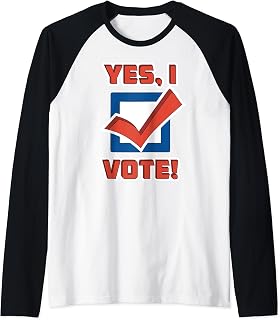 Yes I Vote 2024 Presidential Election Voters Raglan Baseball Tee